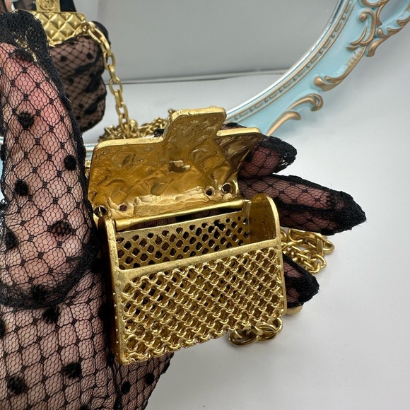 Anthropologie Mini Double Chain Charm Belt/Bag - Picture 3 of 3